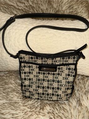 Etienne Aigner Black, Brown and Cream Signature Crossbody